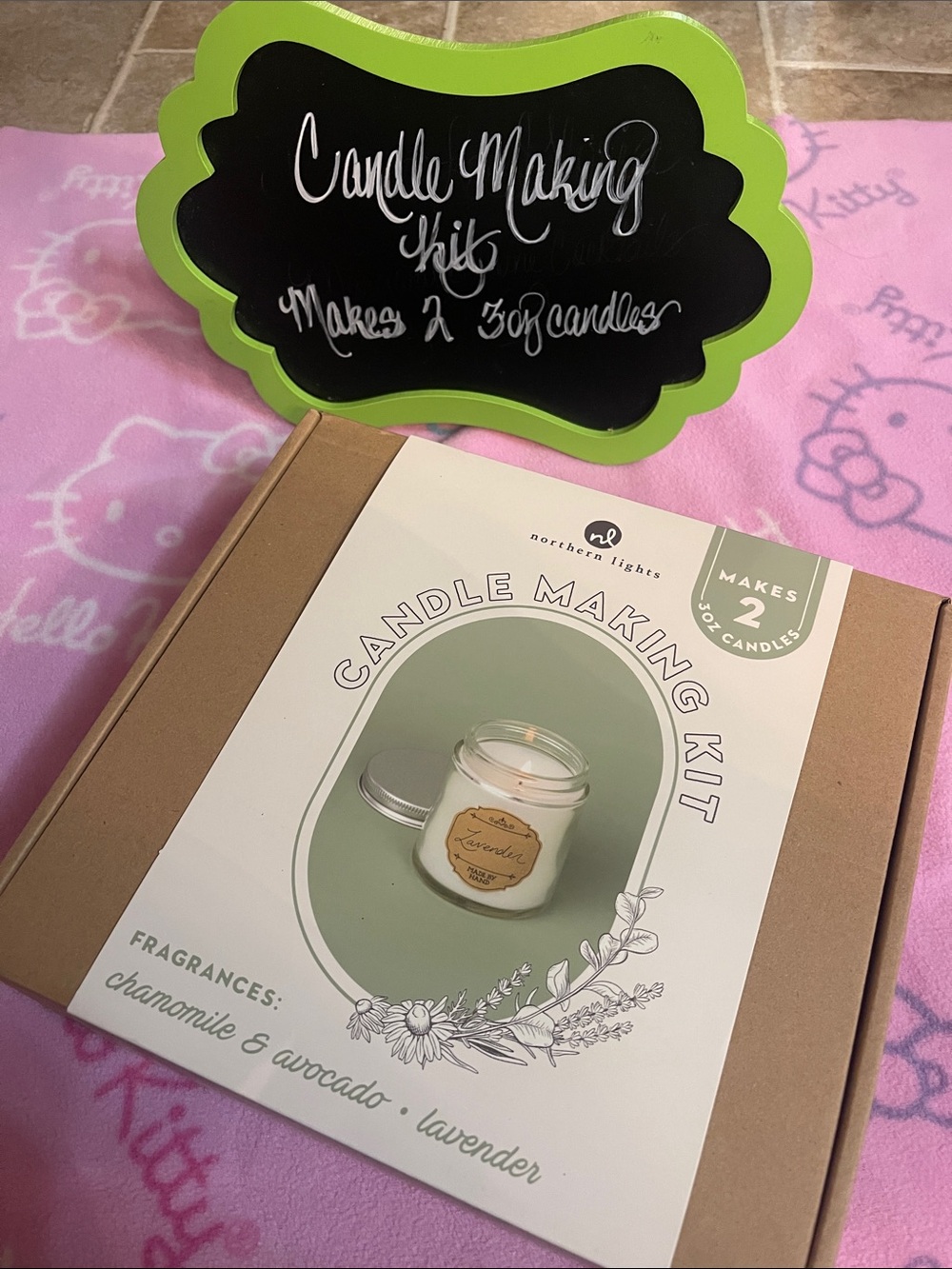 Candle Making Kit - Green & White